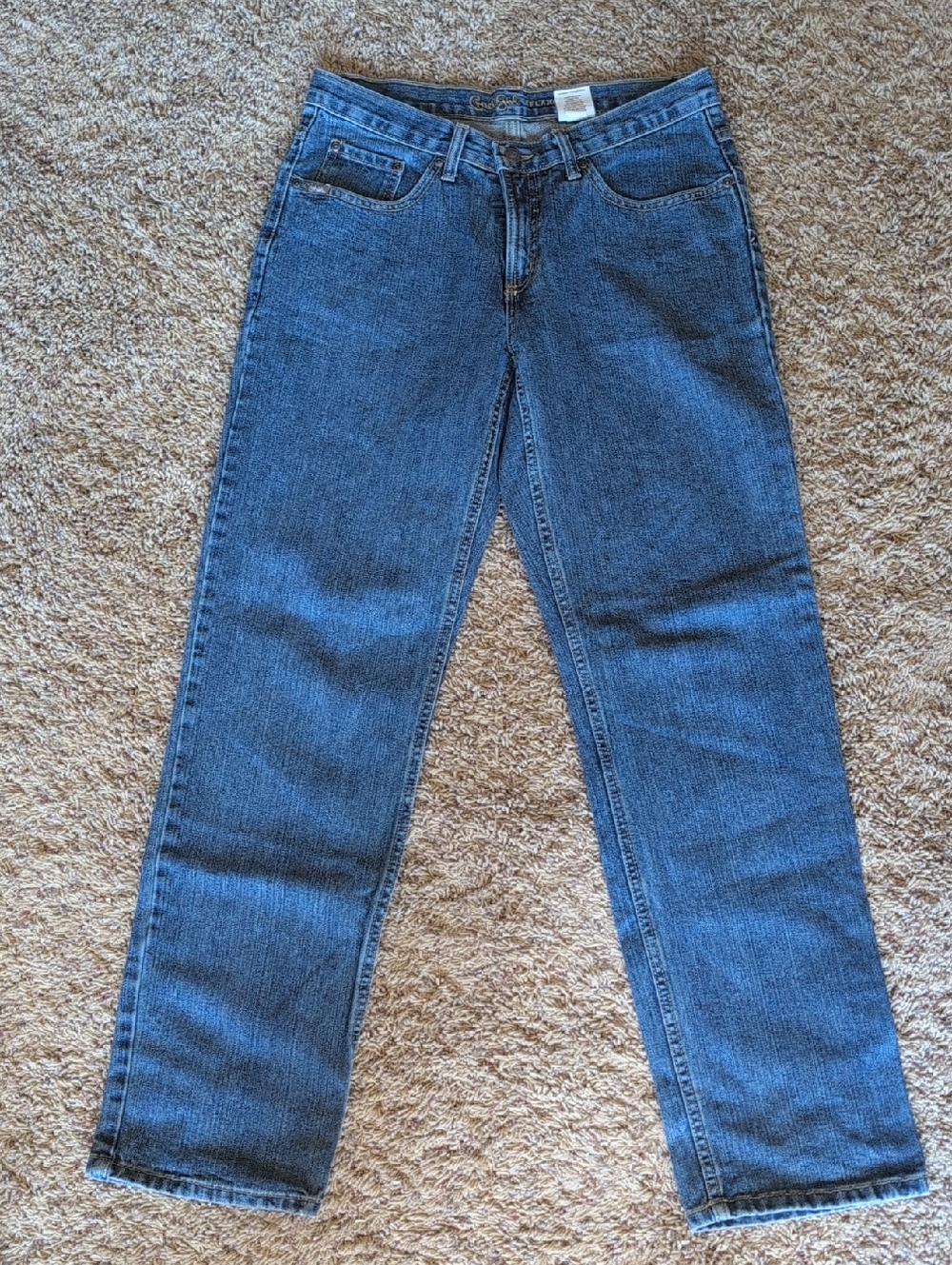 Cruel Girl Blue Denim Relaxed-Fit Jeans with Contrast Stitching